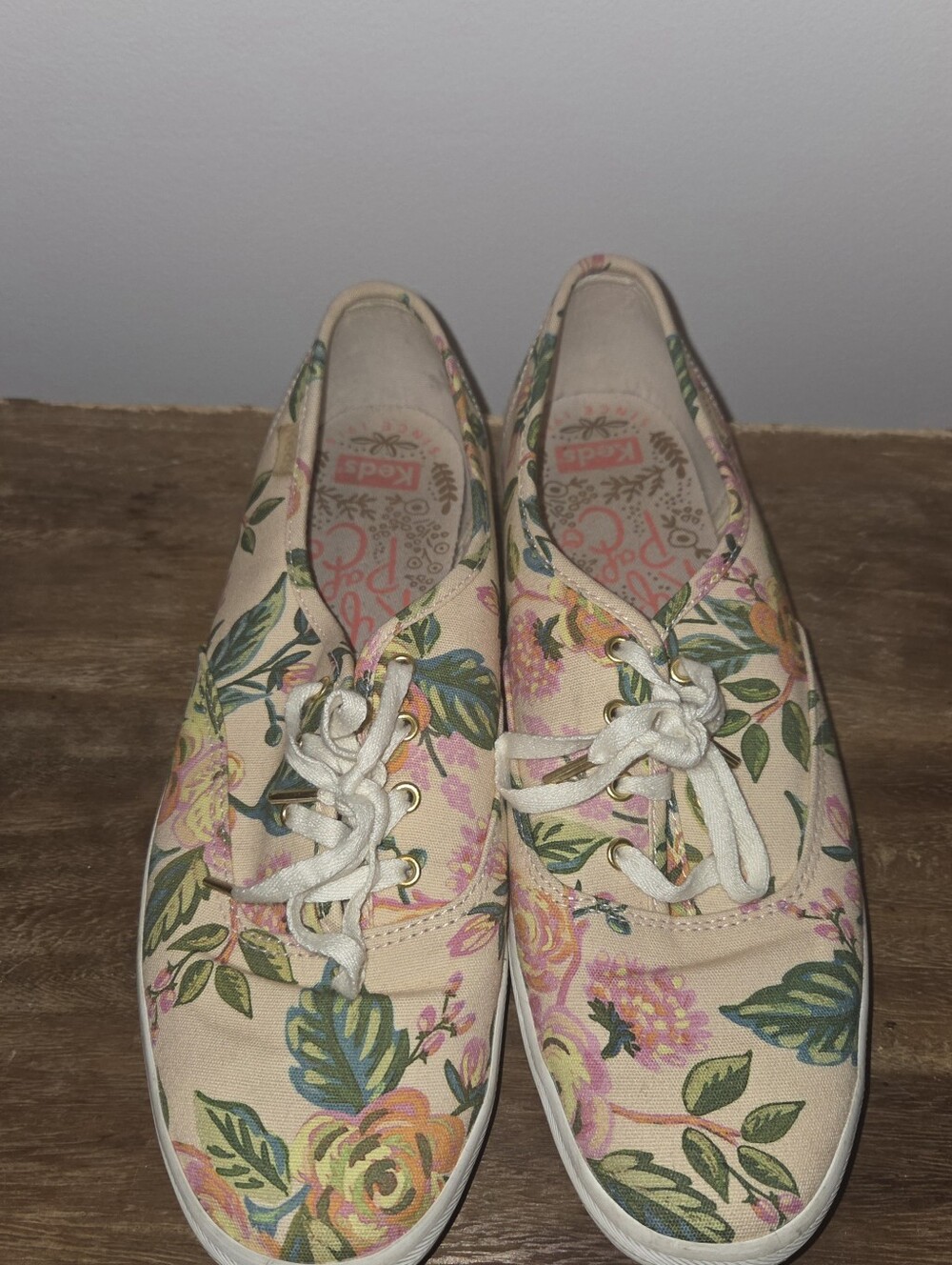 Keds X Rifle Paper Co. Canvas Floral Lace-Up Sneakers